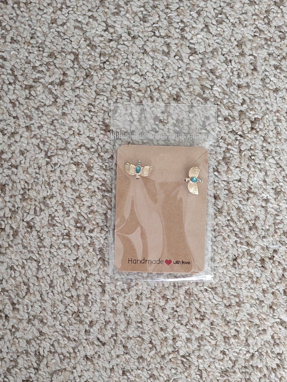 Harry Potter Stud Earrings with Turquoise Accent